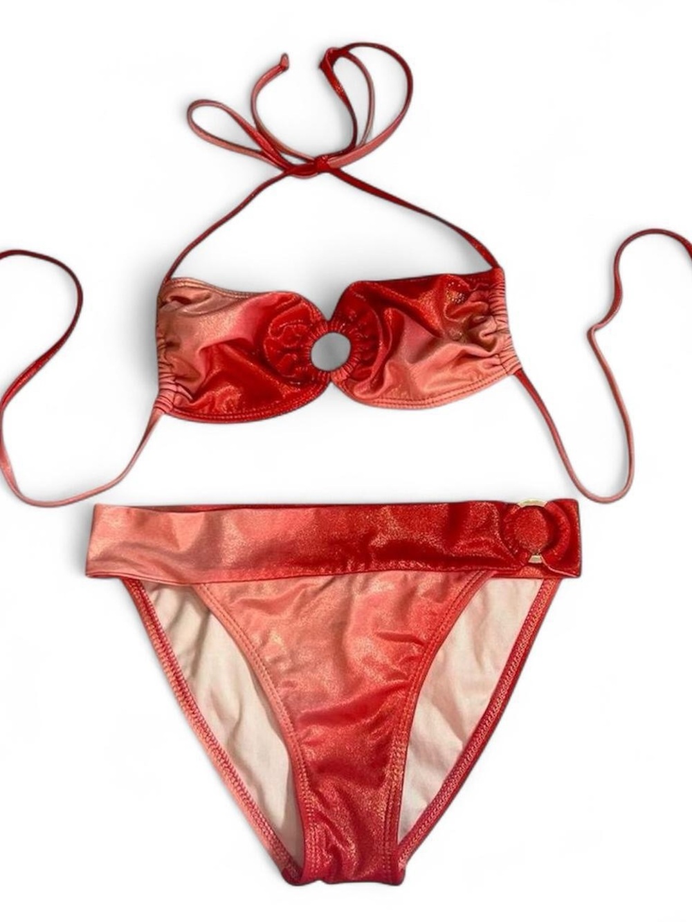 Vintage Insane Y2K Guess Faded Gradient Red Bikini Set